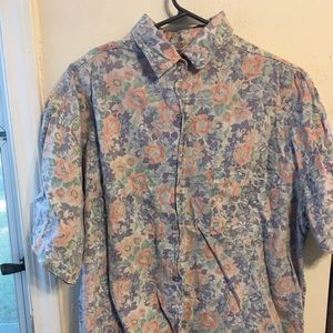Button up floral blouse vintage